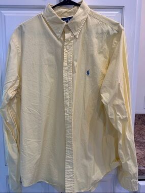 Ralph Lauren Pale Yellow Button-Down Oxford Shirt
